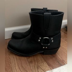 Men’s Sz 11 Black Leather Motorcycle Boots